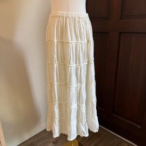 Ralph Lauren Denim & Supply Maxi Skirt Cottage Core Boho Pirate | Cream | Small